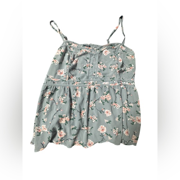 torrid Tops - Torrid Floral Camisole in Soft Green